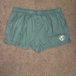 PINK Victoria's Secret Green Pajama Shorts